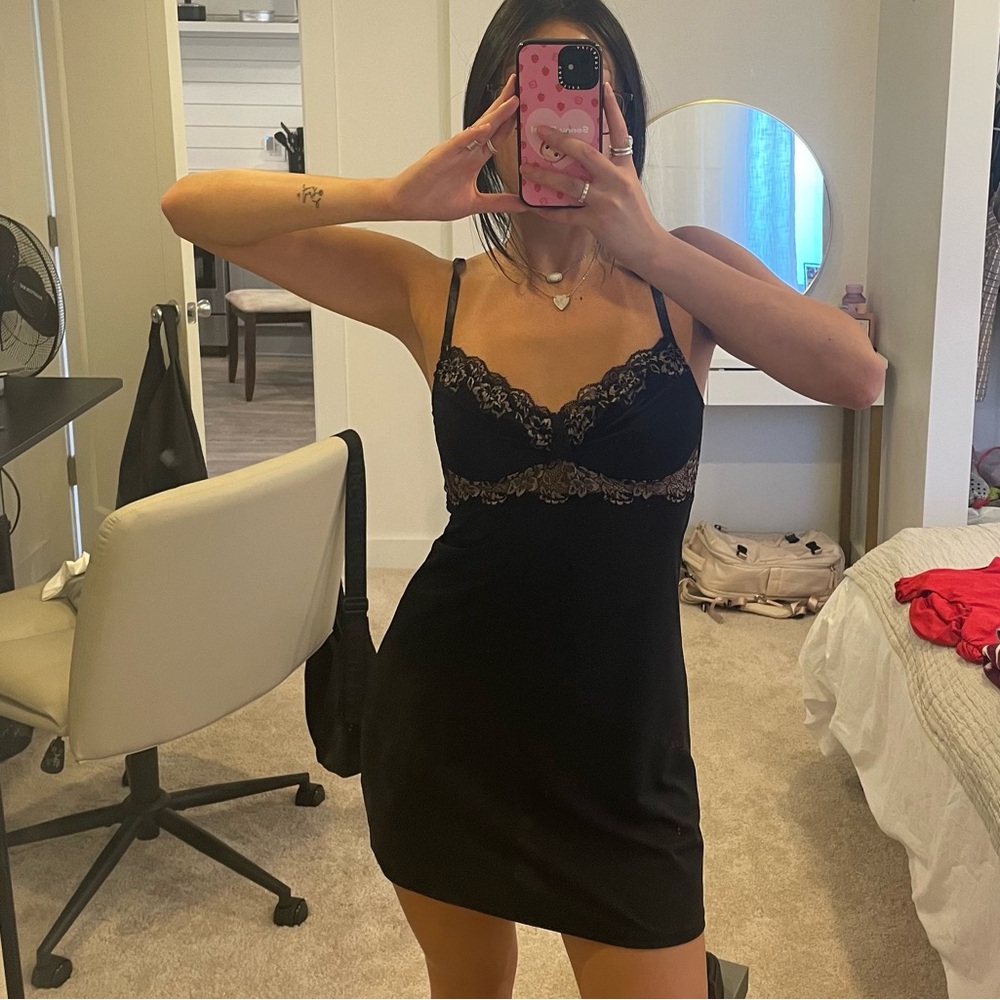 Black mini dress